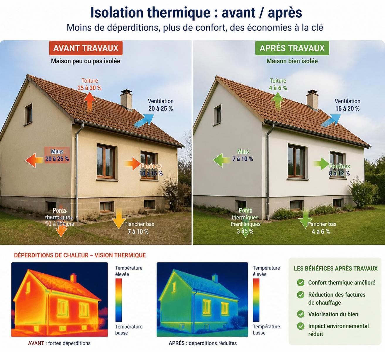 découvrez combien vous pouvez économiser sur vos factures d'énergie grâce à une bonne isolation thermique de votre maison.
