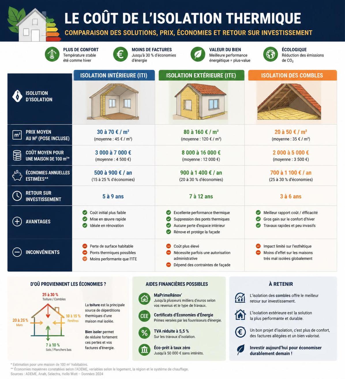 découvrez combien vous pouvez économiser sur vos factures d'énergie grâce à une bonne isolation thermique de votre maison.