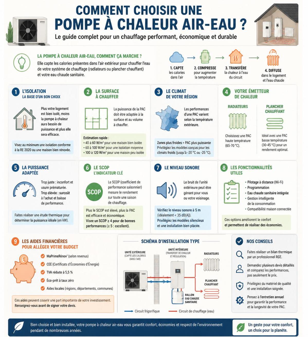 découvrez comment choisir la pompe à chaleur air eau adaptée à vos besoins pour améliorer votre confort et réduire vos dépenses énergétiques.