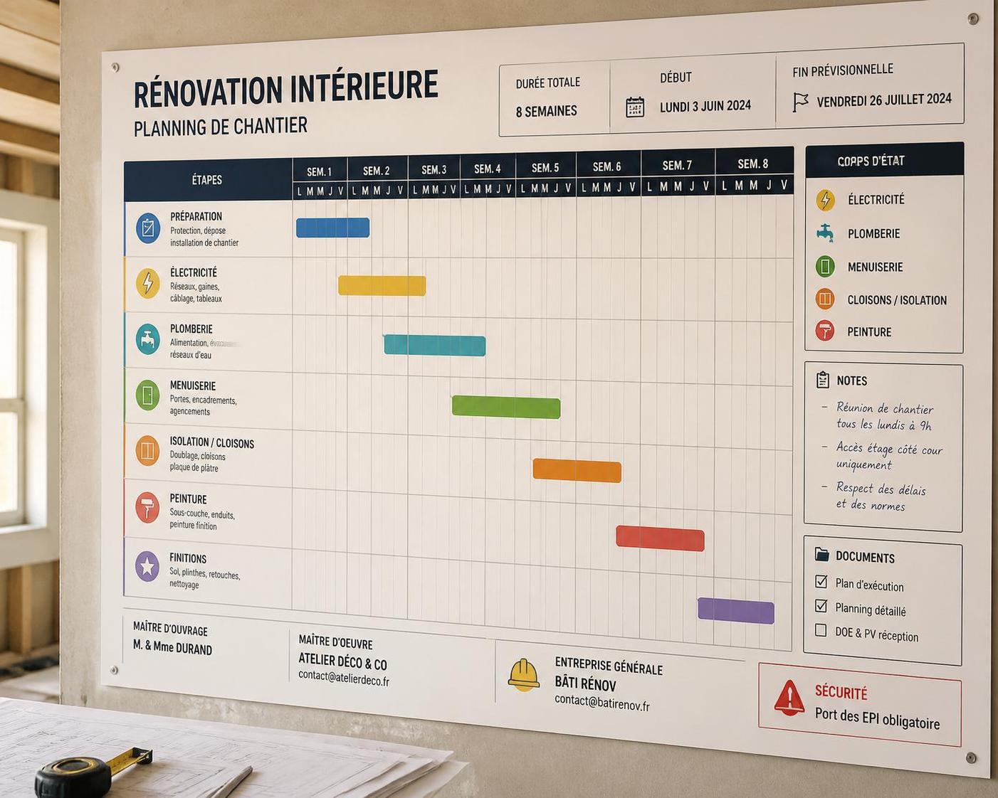 découvrez comment planifier efficacement vos travaux de rénovation intérieure pour un projet réussi, de la préparation à la réalisation.