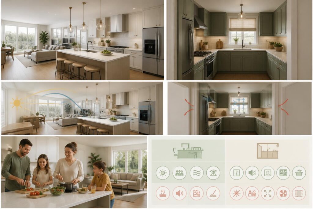 découvrez les avantages et inconvénients des cuisines ouvertes et fermées pour choisir celle qui convient le mieux à votre espace et à votre mode de vie.
