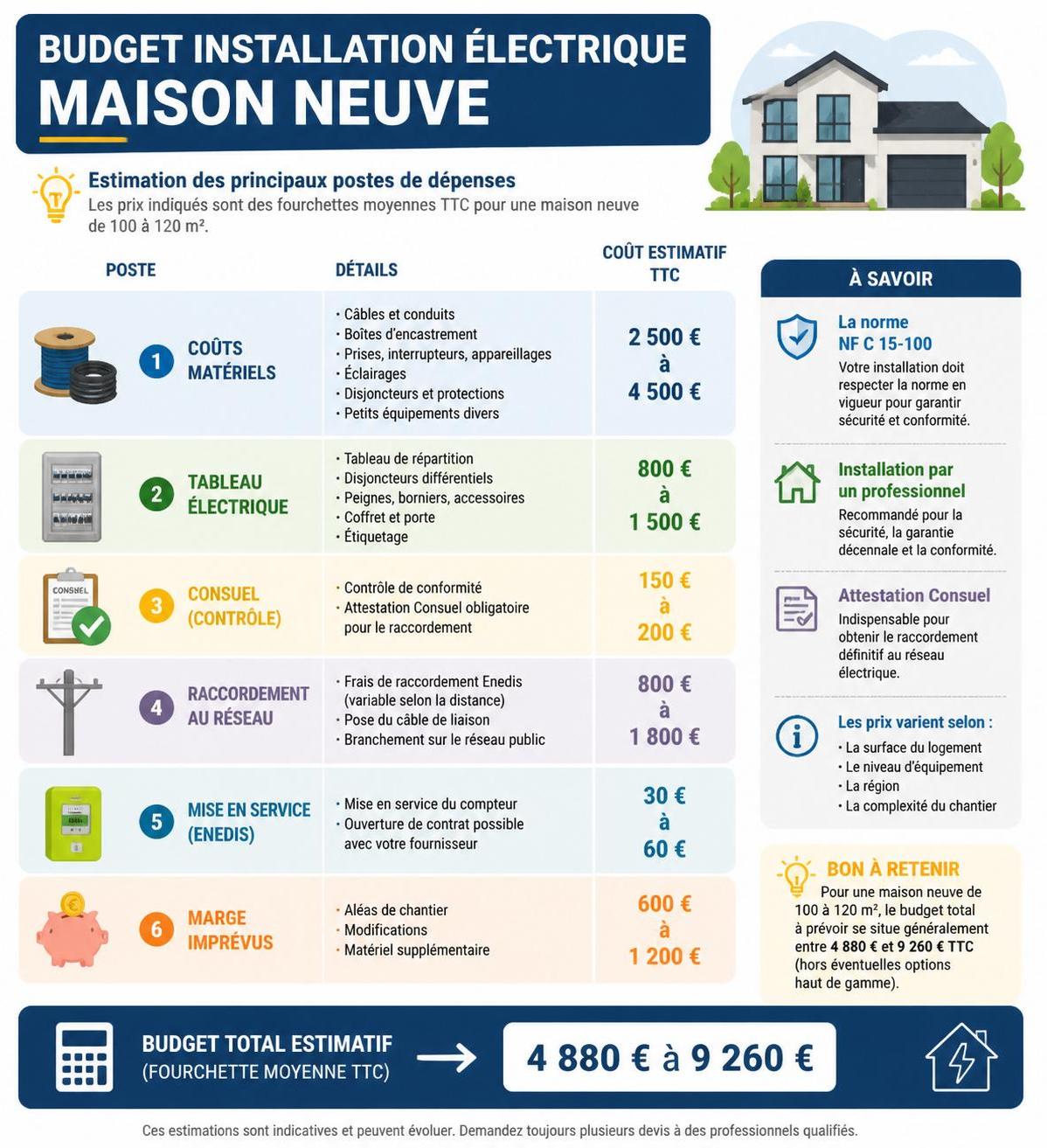 découvrez les étapes clés pour réussir l'installation électrique de votre maison neuve, de la conception à la mise en service, en toute sécurité.