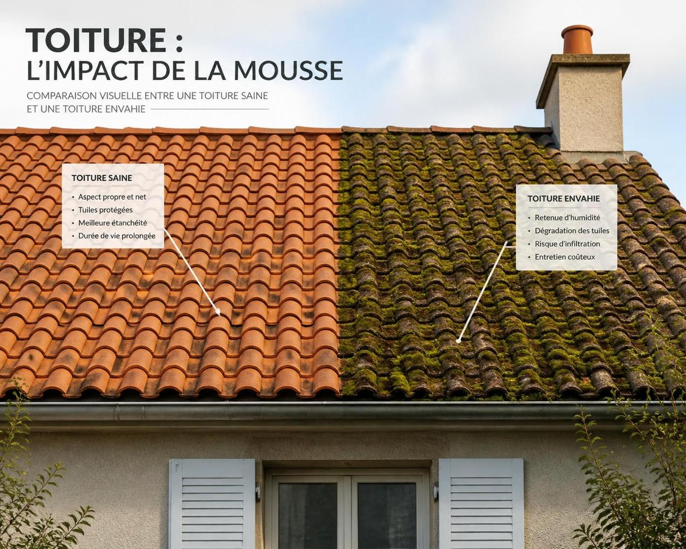 découvrez le meilleur traitement anti mousse pour toiture, efficace pour protéger et prolonger la durée de vie de votre toit en éliminant mousse, lichens et algues.