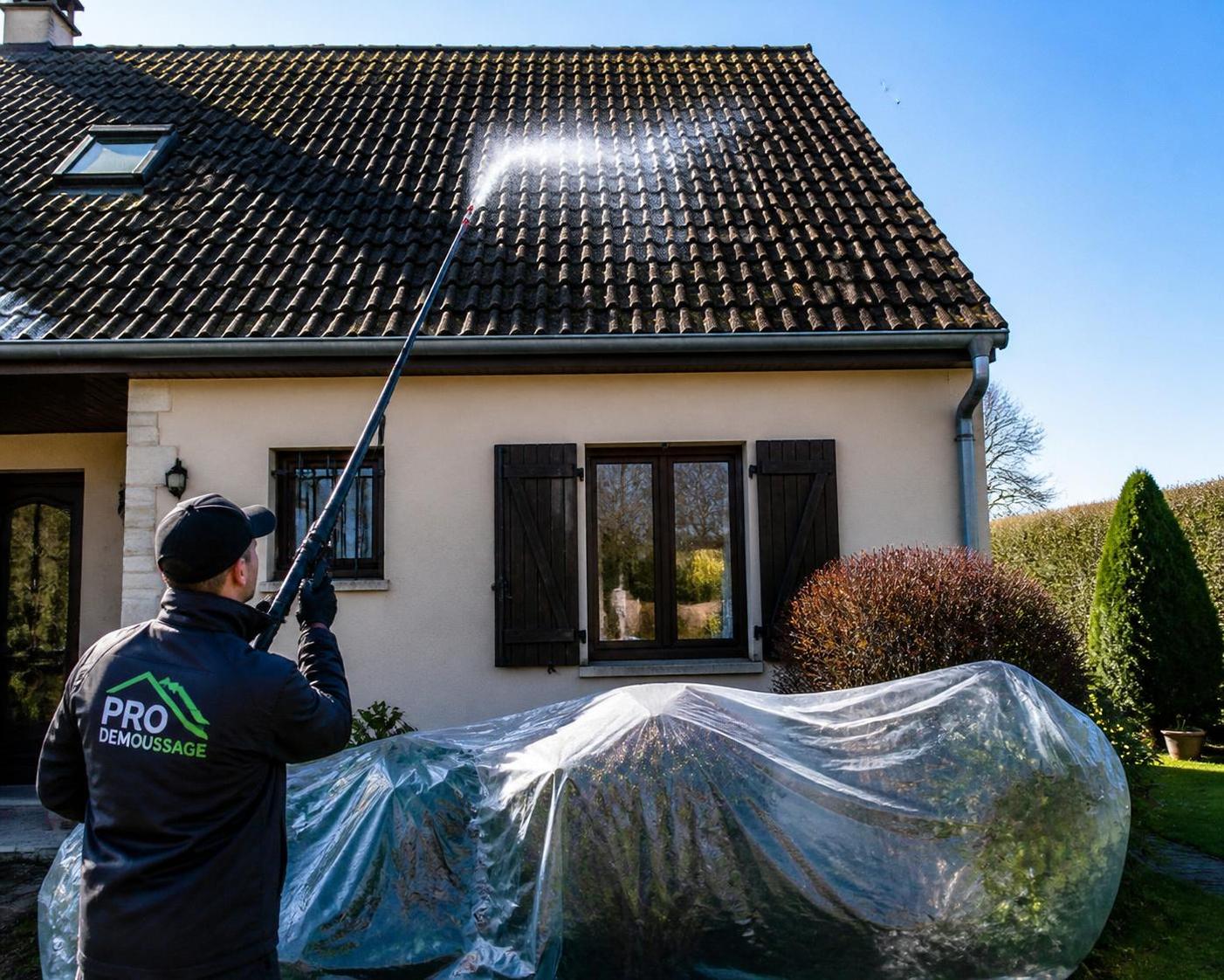 découvrez nos solutions efficaces de nettoyage de toiture sans nécessiter de monter sur le toit, garantissant sécurité et propreté optimale pour votre habitation.
