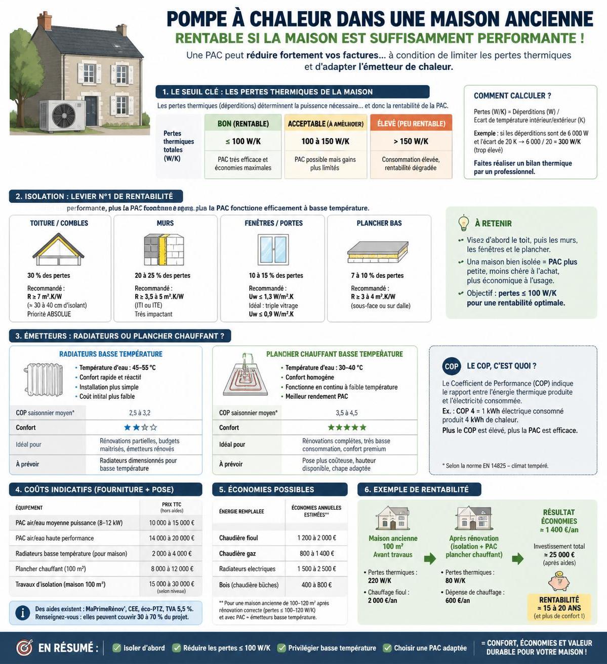 découvrez comment une pompe à chaleur rentable peut optimiser le confort énergétique de votre maison ancienne tout en réduisant vos factures.