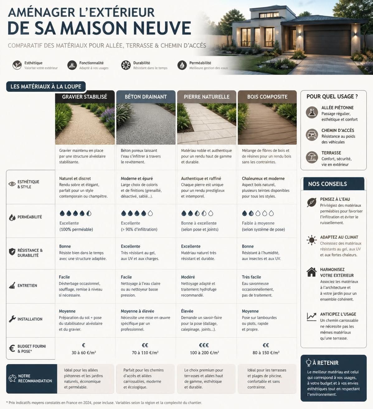 découvrez des idées inspirantes pour l'aménagement extérieur de votre maison neuve afin de créer un espace unique, agréable et fonctionnel.