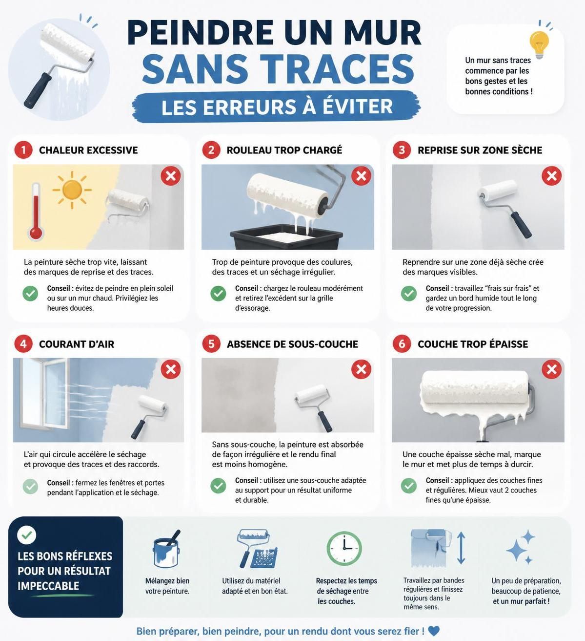 découvrez nos astuces et techniques pour repeindre un mur sans traces, et obtenir un résultat lisse et professionnel facilement.