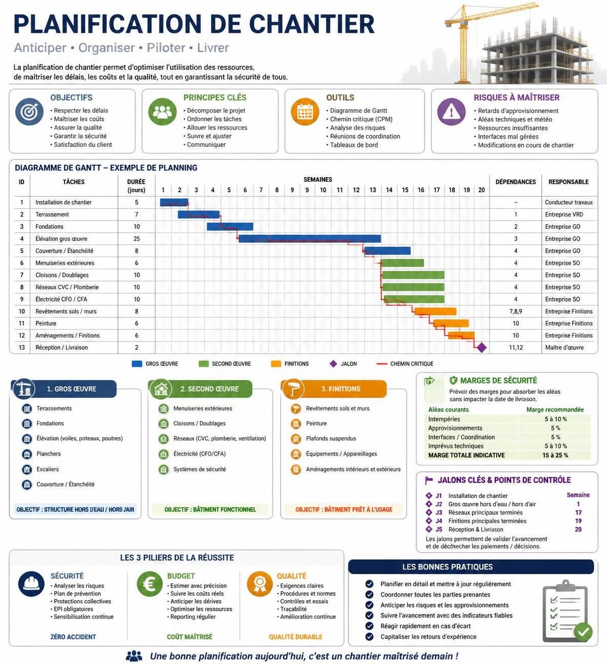 découvrez les meilleures méthodes pour suivre un chantier efficacement, garantir la qualité des travaux et respecter les délais.