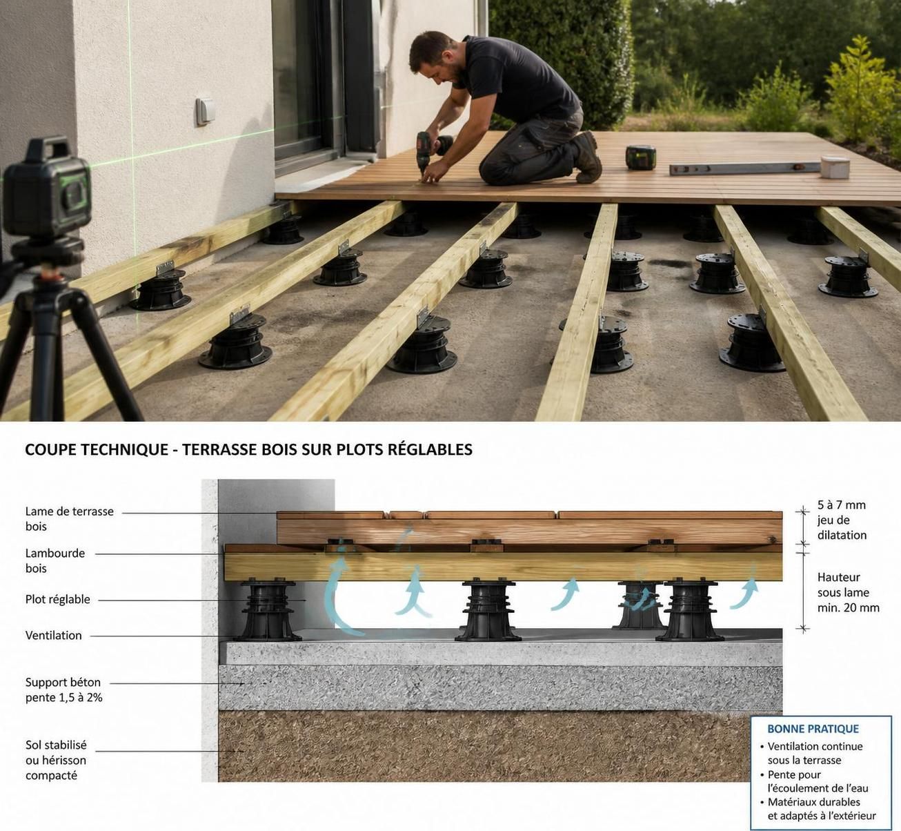 découvrez le coût moyen pour la construction d'une terrasse en bois et obtenez des conseils pour planifier votre projet efficacement.
