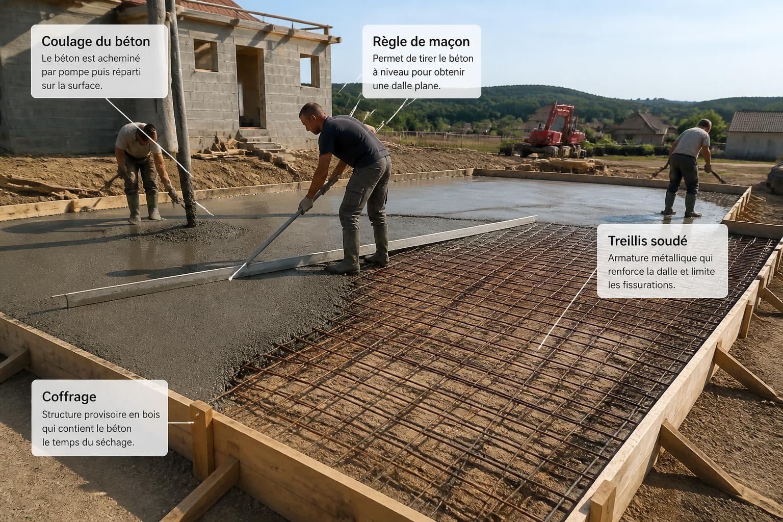 découvrez les principales différences entre une chape et une dalle en béton, leurs usages spécifiques et comment choisir la bonne solution pour vos travaux de construction.