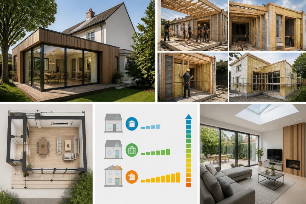 découvrez les prix au m² pour une extension de maison et obtenez des conseils pour estimer votre budget de rénovation facilement.