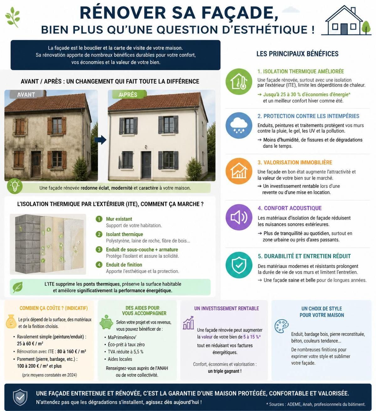 découvrez la transformation spectaculaire de la façade d'une maison avant et après rénovation, alliant modernité et charme renouvelé.
