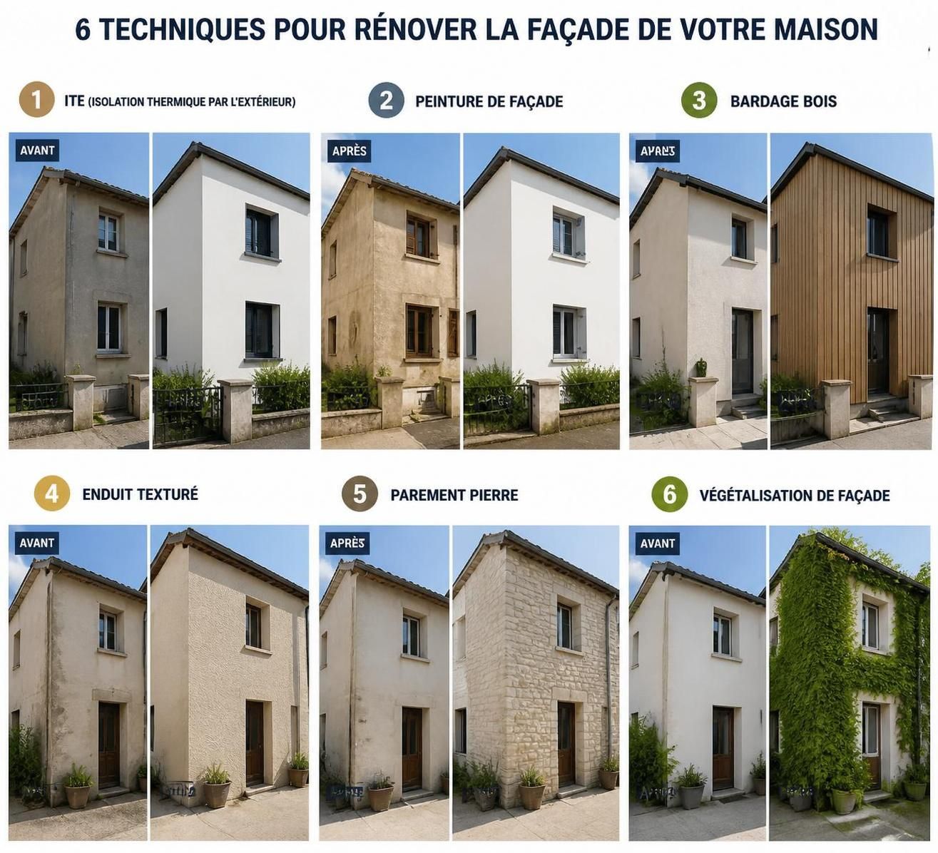 découvrez la transformation spectaculaire d'une façade de maison avant et après rénovation, alliant modernité et charme renouvelé.