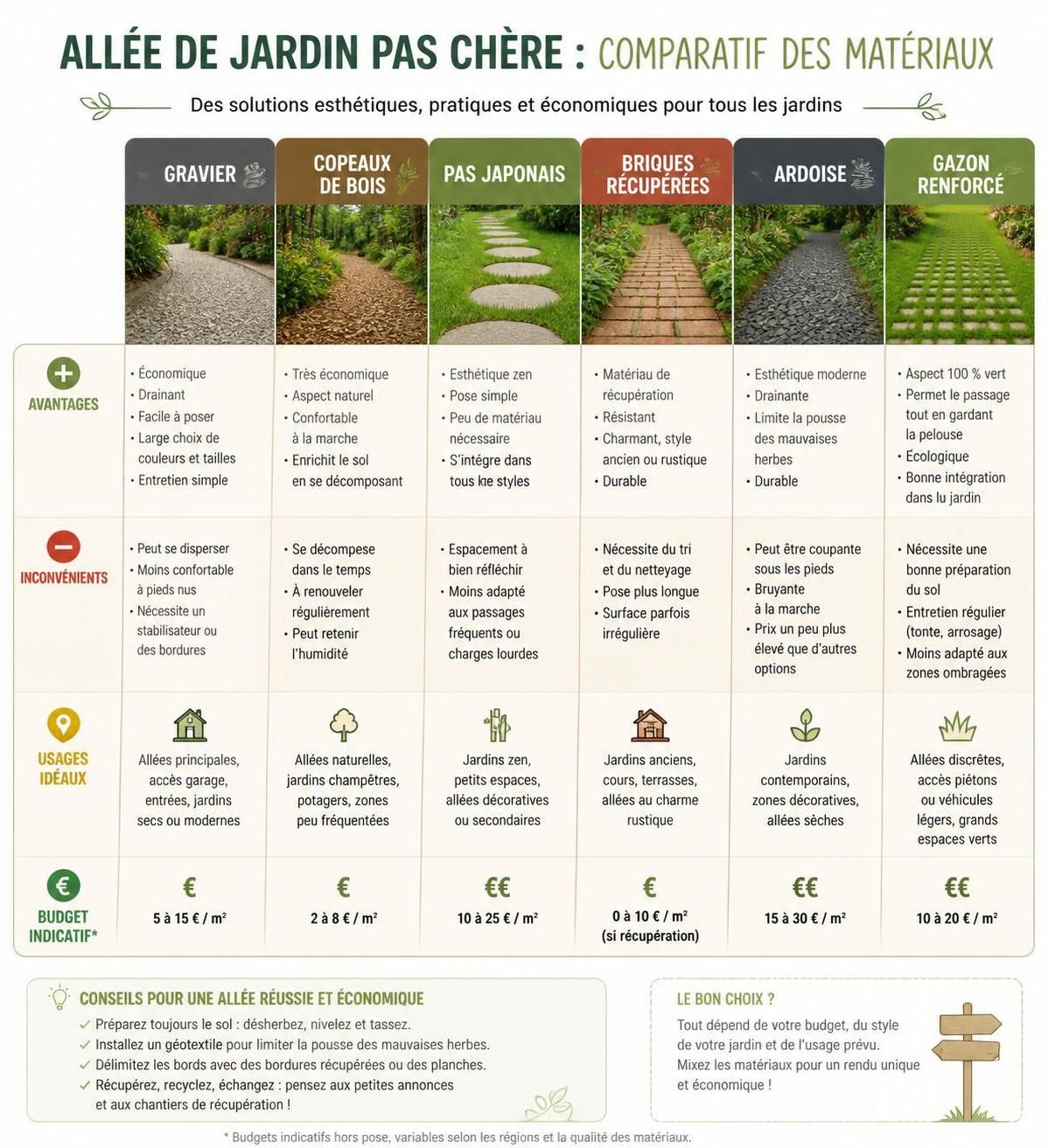 découvrez des idées d'allées de jardin pas chères pour embellir votre extérieur sans vous ruiner. conseils pratiques et astuces économiques pour aménager votre jardin facilement.