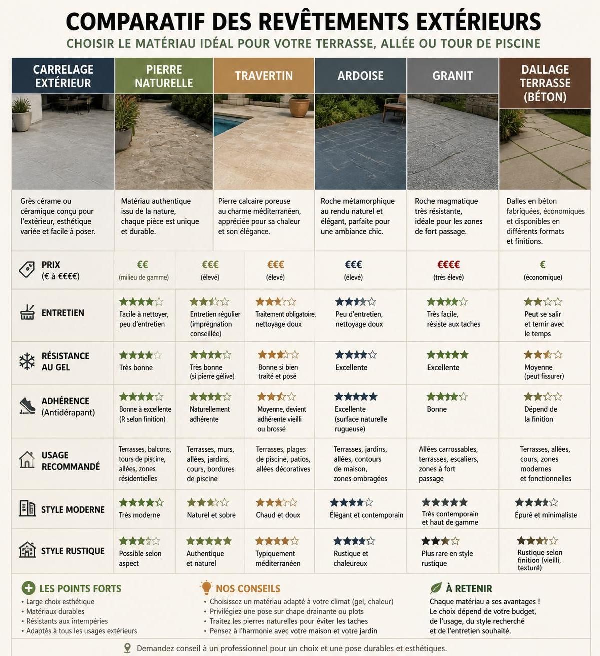 découvrez les meilleurs revêtements pour terrasse extérieure alliant durabilité, esthétisme et facilité d'entretien pour sublimer votre espace extérieur.