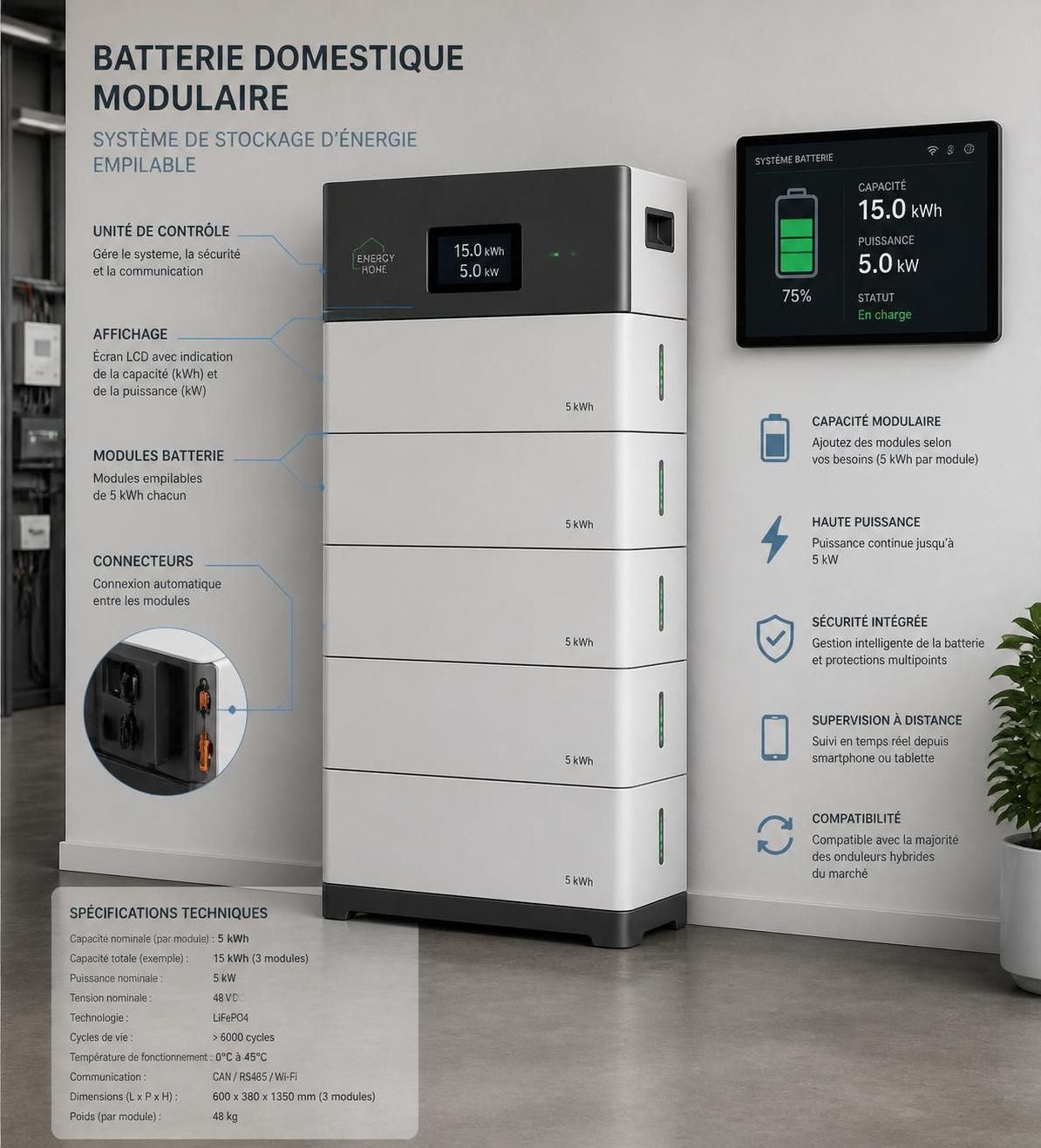 découvrez notre guide complet pour choisir la meilleure batterie pour panneaux solaires, alliant performance, durabilité et efficacité énergétique.