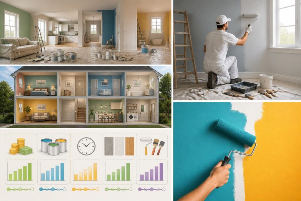 découvrez le prix pour une peinture intérieure complète de votre maison, avec des conseils pour estimer le coût selon la surface, les matériaux et la qualité des peintures.
