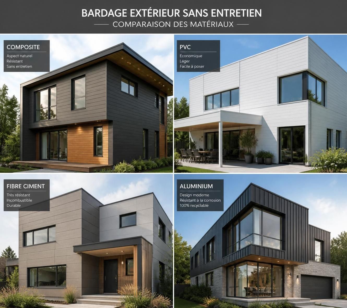 découvrez quel bardage extérieur choisir pour allier esthétique et zéro entretien. guide complet pour un revêtement durable et facile à vivre.