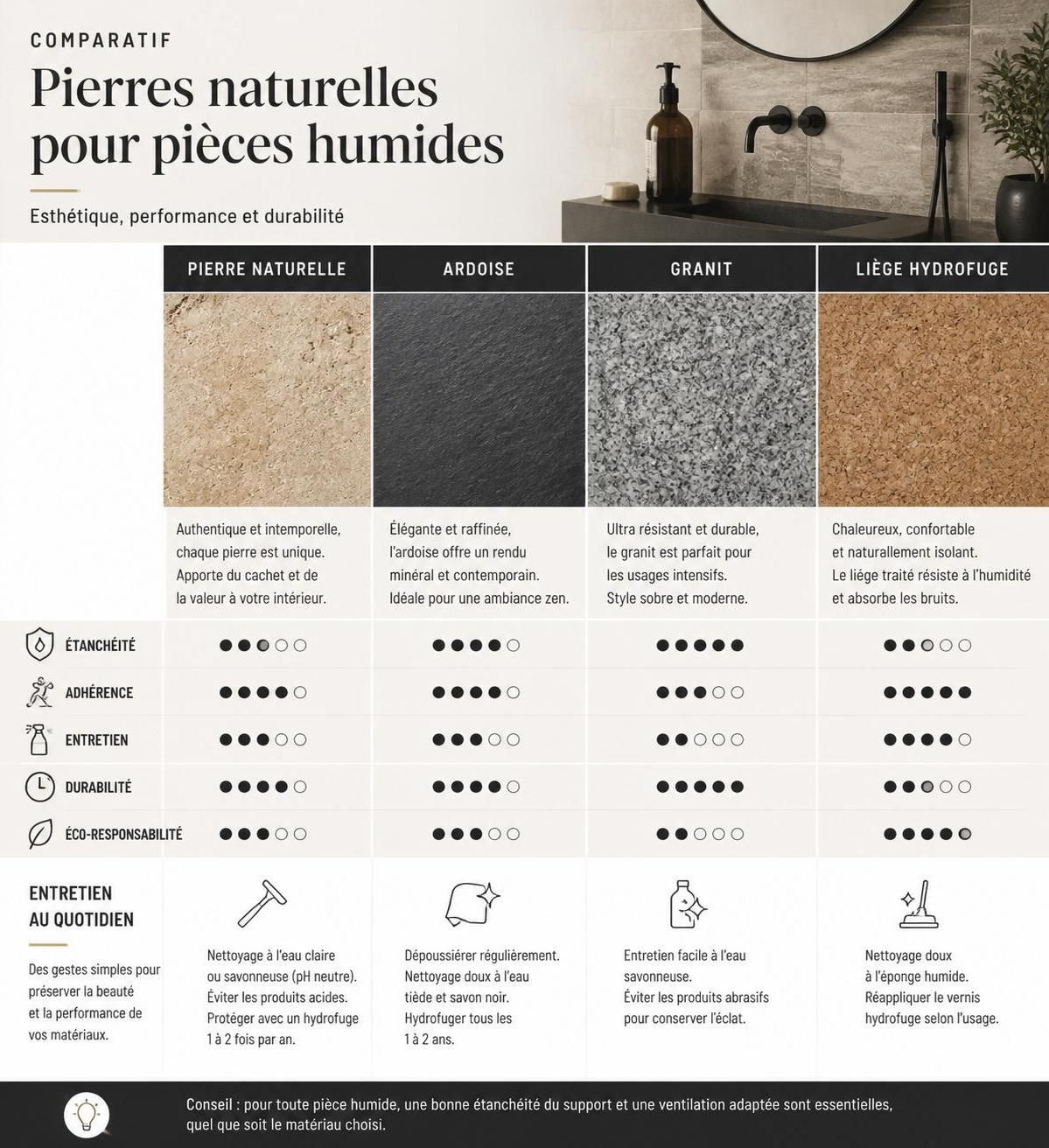découvrez quel revêtement choisir pour un sol humide afin d'assurer durabilité, étanchéité et esthétique dans vos espaces humides.