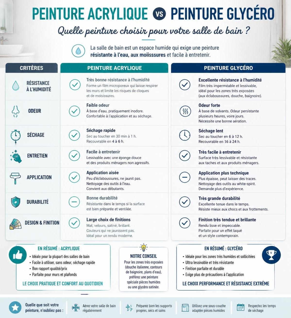 découvrez quelle peinture choisir pour votre salle de bain afin d'allier esthétisme et résistance à l'humidité. conseils et astuces pour un choix optimal.