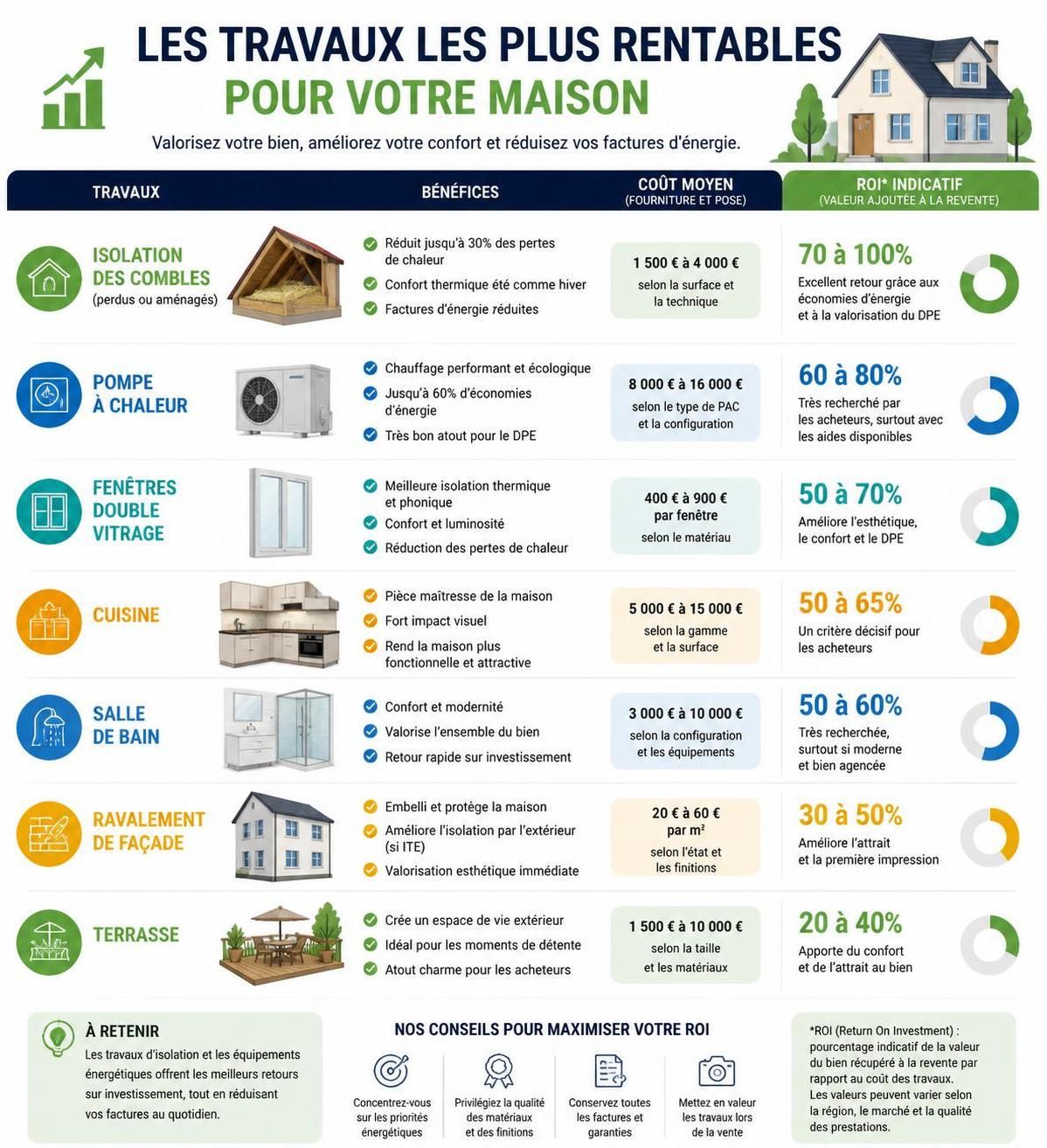 découvrez quels sont les travaux les plus rentables à réaliser pour augmenter la valeur et le confort de votre maison tout en optimisant votre investissement.