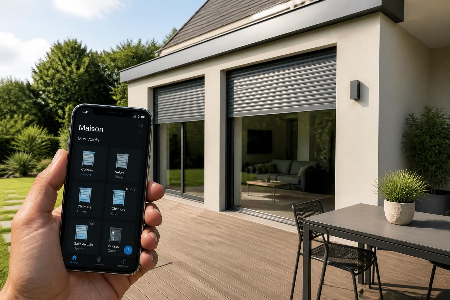 découvrez nos solutions d'installation de volets roulants connectés pour améliorer le confort et la sécurité de votre maison avec la domotique.