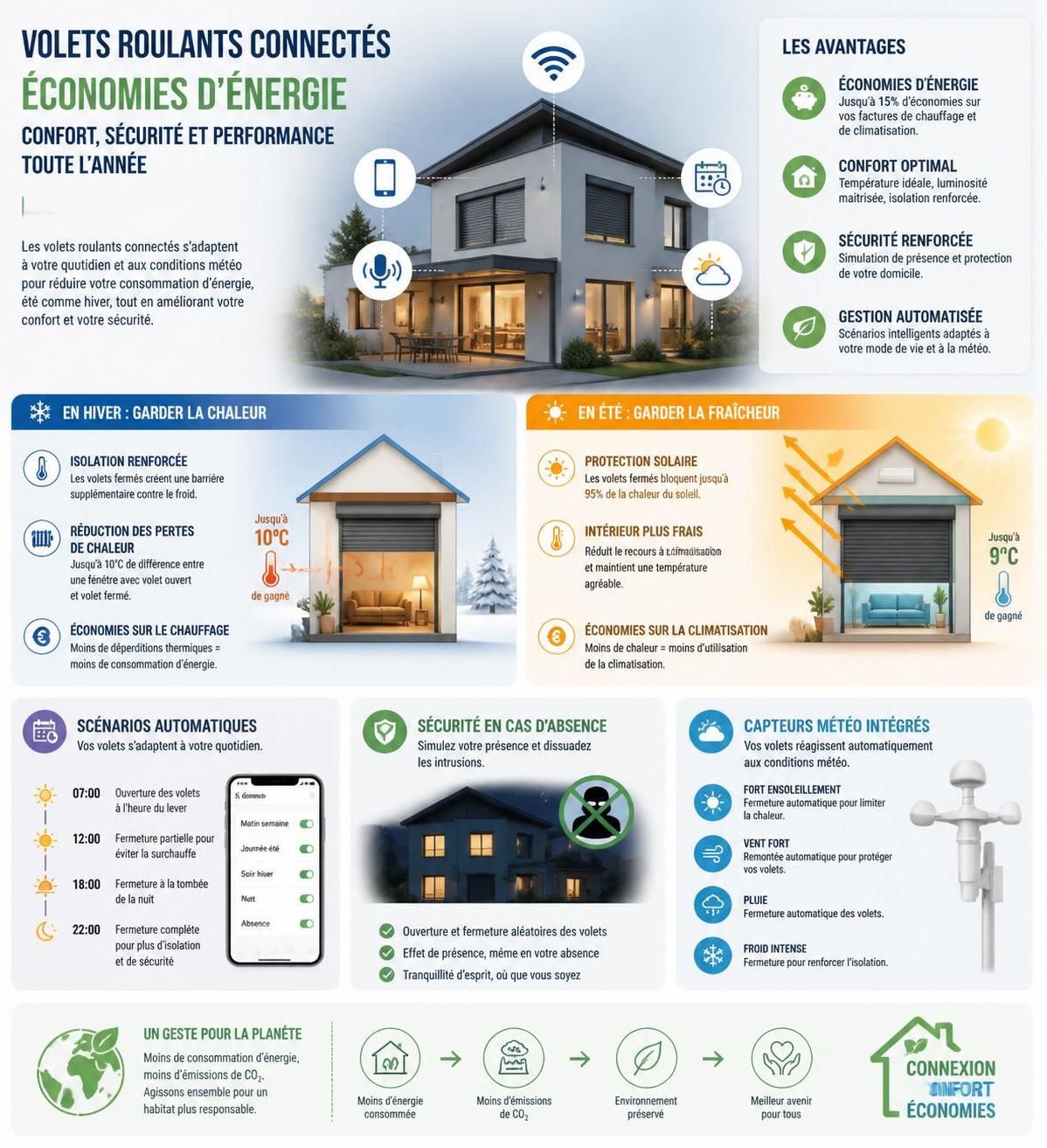 découvrez nos solutions d'installation de volets roulants connectés pour un confort et une sécurité optimisés dans votre maison.