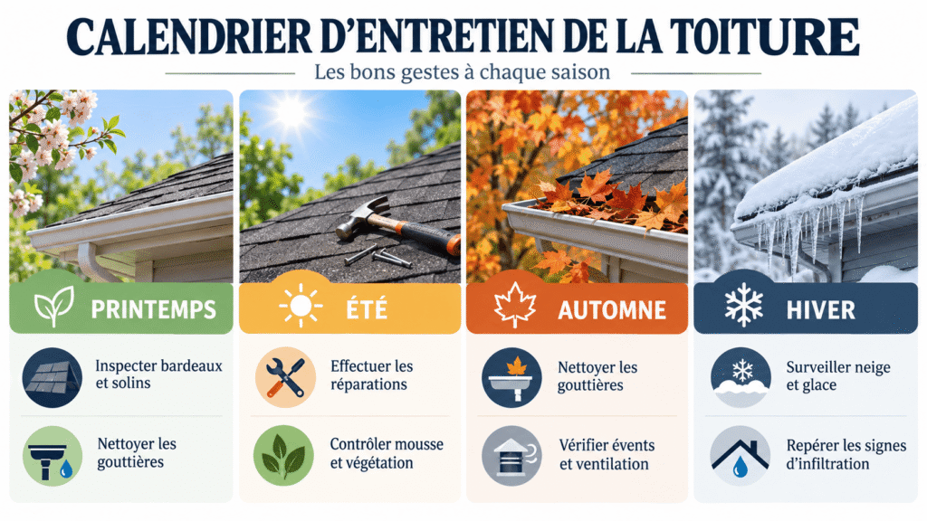 calendrier d'entretien de la toiture